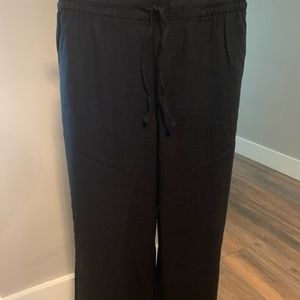 Two Old Navy Linen Pants Black and Tan